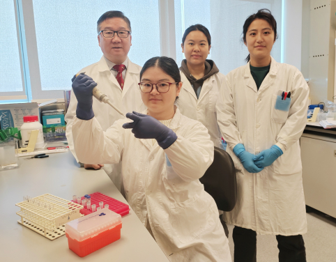 From the left: Dr Fengwei ZHANG, Professor Billy CHOW, Professor Kelvin YEUNG, and Professor Will Wei QIAO